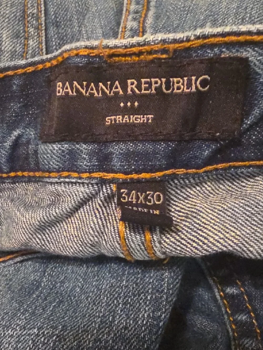 Banana Republic Men's Straight-Leg Blue Jeans